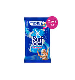 Surf Excel Easy Wash Detergent Powder, 1 kg x 2, 356 Rupees