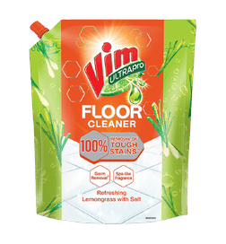 Vim Floor Cleaner UltraPro Lemongrass Pouch, 1.8 ltr, 226 Rupees