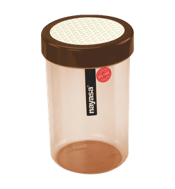 Nayasa Plastic Storage Round Container (750ml, Brown), 1 Piece, 55 Rupees