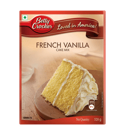 Betty Crocker French Vanilla Instant Cake Mix Powder, Cake Premix, 520 g, 414 Rupees