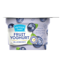 Mother Dairy Blueberry Yoghurt Cup, 100 g, 35 Rupees