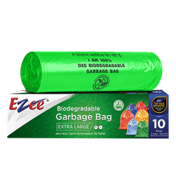 Ezee Biodegradable Extra Large Garbage Bags Green, 1 pack, 130 Rupees