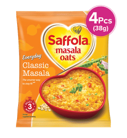 Saffola Classic Masala Oats, 38 g x 4, 72 Rupees