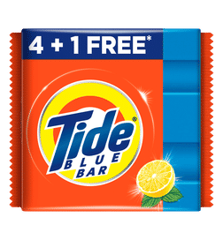Tide Blue Detergent Bar Soap Value Pack (4N + 1N Free), 1 kg, 92 Rupees