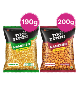 Too Yumm! Namkeen Moong Dal 190G & Tasty Nuts 200G, 1 combo, 123 Rupees