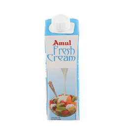 Amul Fresh Cream, 250 ml, 70 Rupees