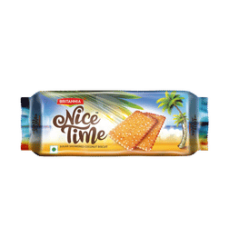 Britannia Nice Time Sugar Showered Coconut Biscuits, 136.5 g, 21 Rupees