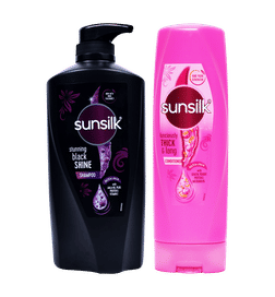 Sunsilk Black Shine Shampoo and Sunsilk Thick and Long Conditioner Combo, 1 combo, 889 Rupees