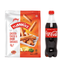  Coca-cola & Yummiez Chicken Cheese & Sausages - Combo, 1 combo, 240 Rupees