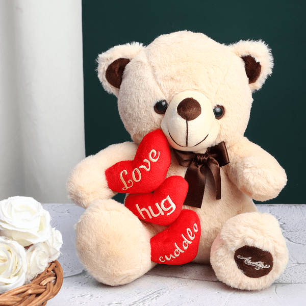 Buy Archies Teddy Bear With Heart, Beige (6 Inches) Online (1