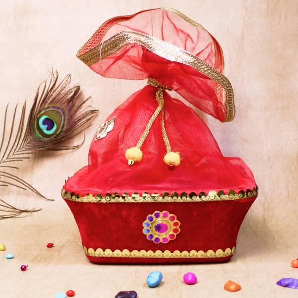 Buy PicFest Red Tokri with Gotta and Net (Red) Online () At Best Price