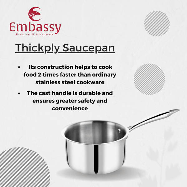 Buy Embassy SS Premium Thickply Saucepan Online () At Best Price