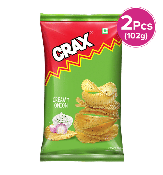Buy Crax Potato Chips Cream Onion undefined Online At Rs. undefined Instant Delivery