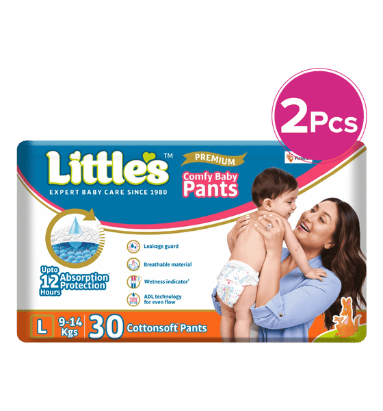 Buy Little's Pant Baby Diaper (L, 9-14 Kg, 30 Pieces, Extra - Main Image