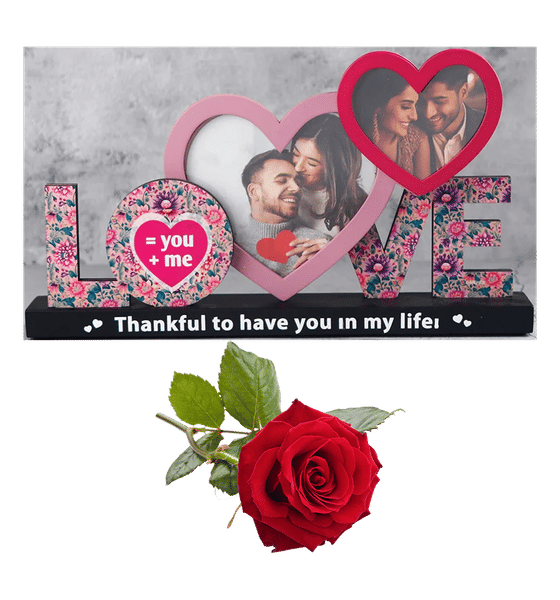 Buy Red Rose and Archies Love Photoframe Online () At Best Price