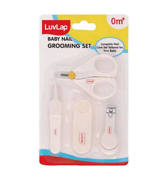 Luvlap Baby Scissors Nail Clipper Set (0+ Months) Pieces Pack
