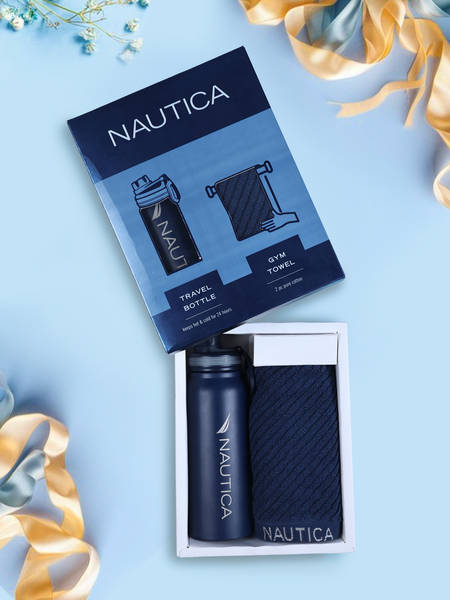 Buy Nautica Hand Towels Essentials Gift Set (Bamboo Yarn, Steel 