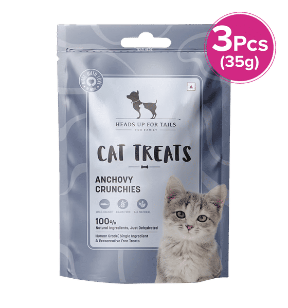 Buy HUFT Dehydrated Anchovies Crunchies Cat Treats Online (35 g x