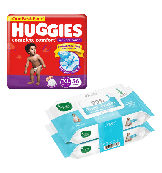 Buy Huggies Wonder Baby Diaper (Pants, XL, 12-17 Kgs) 56 Pieces