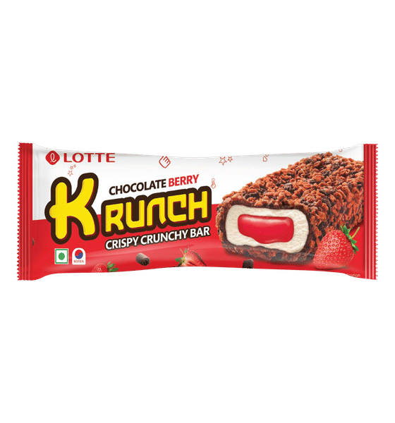 Buy Lotte Krunch Chocolate Berry Ice Cream Candy Online (80 ml x 4