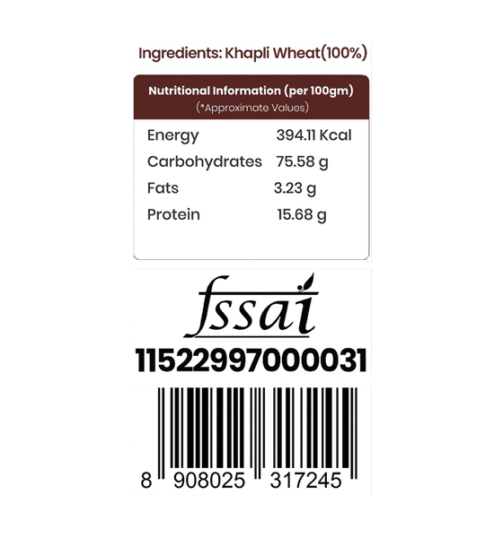 Buy Chakkizza Khapli (Emmer) Whole Grain Atta | Stone-Milled | Low
