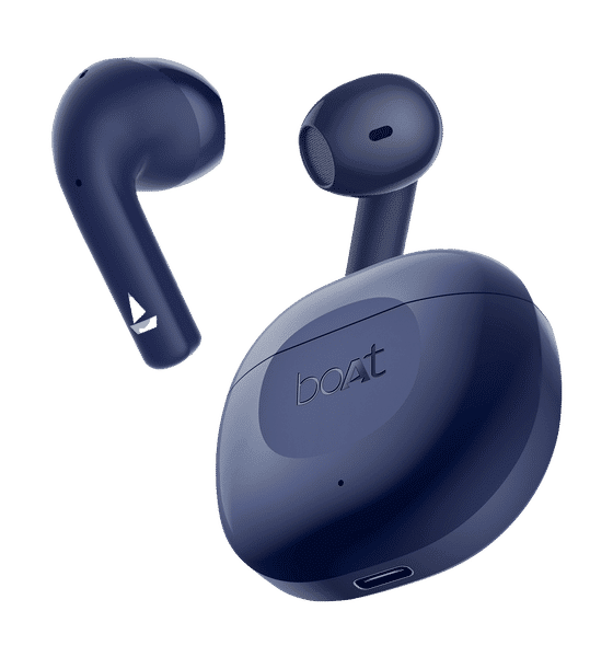 Buy boAt boAt Airdopes 125 In Ear TWS Earbuds w 50H Playtime Quad Mics with ENx Tech ASAP Charge BTv5.3 Interstellar Blue 1 Piece Online At Rs. 4490 Instant Delivery