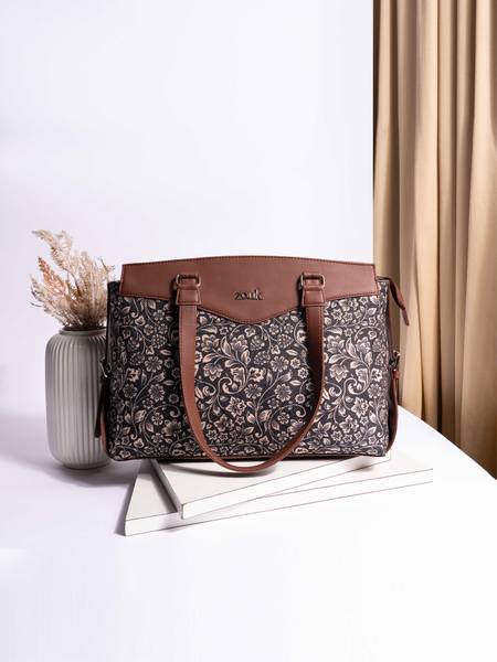 Buy Zouk Zouk FloMotif Women s Work Bag Brown 1 Piece Online At Rs. 6248 Instant Delivery