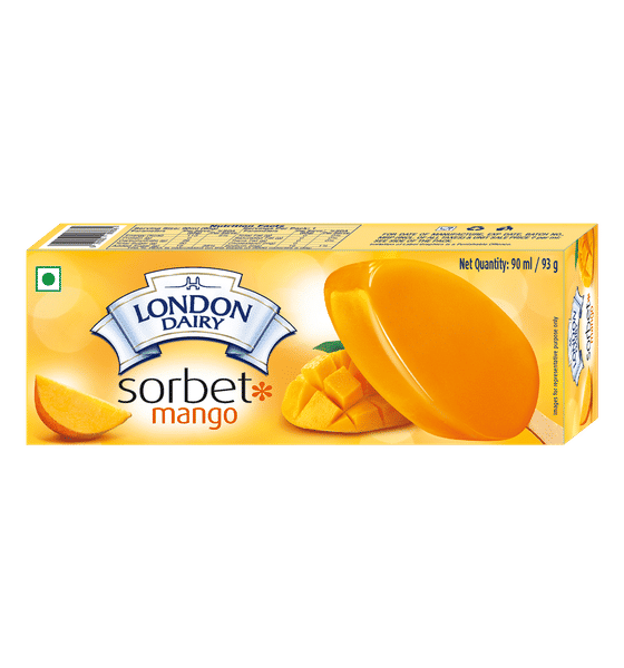 Buy LONDON DAIRY Mango Sorbet Ice Cream Stick Online (90 ml x 4