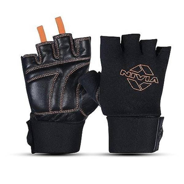 Buy Nivia Nivia Leather Weight Lifting Gym Gloves Finger Cut Gloves workout Gloves Size XL Orange Black 1 XL Online At Rs. 630 Instant Delivery