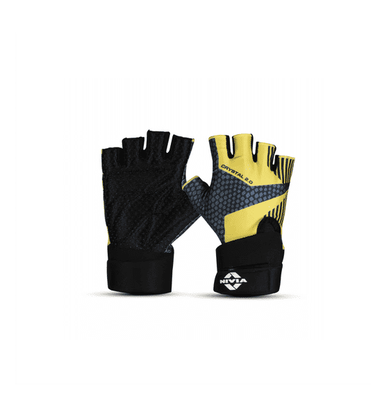 Buy Nivia Nivia Crystal 2.0 L Strap Fitness Gloves for Men Women Workout Yellow 1 pack Online At Rs. 480 Instant Delivery