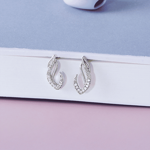 Buy Mia by Tanishq Silver Designer Stud Earrings Online 1 Pair At Best Price