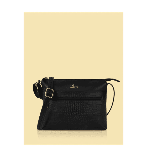 Buy Lavie Lavie Women s Slimcroc Topzip Sling Handbag Black 1 Piece Online At Rs. 2599 Instant Delivery