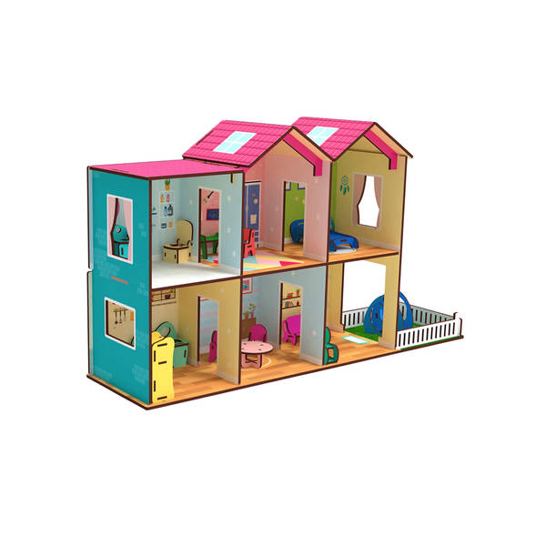 Buy Toyshine Toyshine Big Size Wooden DIY Doll House for Kids 3Y 1 Piece Online At Rs. 1999 Instant Delivery