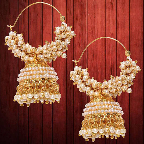 Buy You Bella You Bella Gold Plated Pearl Jhumka Jhumki Earrings 1 Piece Online At Rs. 1599 Instant Delivery