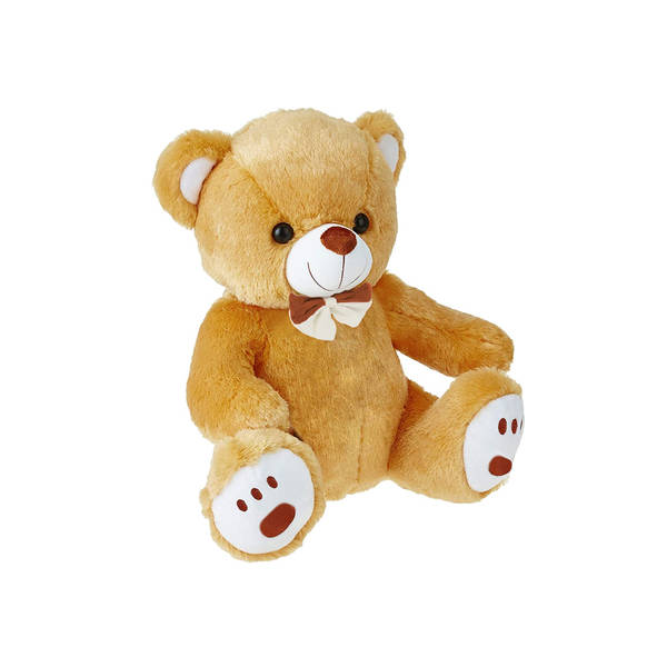 Buy Webby Webby Plush Cute Sitting Teddy Bear Soft Toys With Neck Bow and Foot Print Non Toxic Brown 1 Piece Online At Rs. 499 Instant Delivery