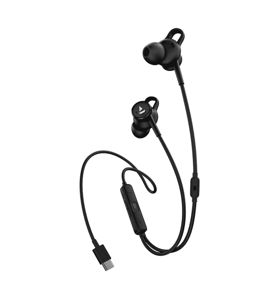 Buy boAt boAt Bassheads 122 ANC In Ear Wired Earphones w 25dB Active Noise Cancellation 13mm Drivers Ambient Mode Black 1 Piece Online At Rs. 2999 Instant Delivery