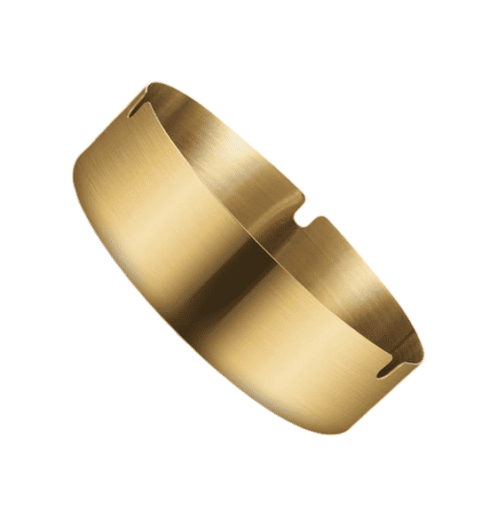 Buy Bartique Metal Ash Tray (10x3cm, Gold, Round Shaped) Online