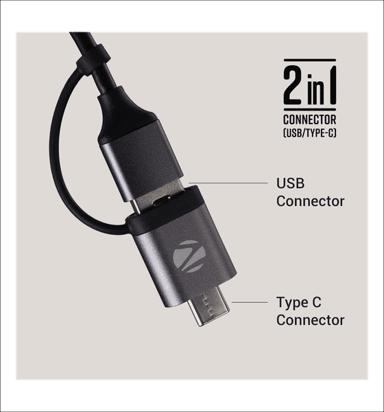 Zebronics Connector Buy Zebronics TA200UC Pro Type C Multiport Hub, Aluminum Body, 2-in-1 ...