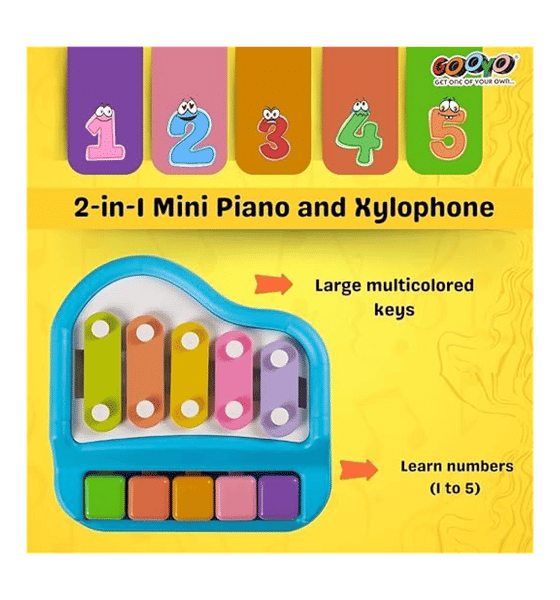 Buy Gooyo 1503N 2-in-1 Mini Piano & Xylophone Toy - Colorful Keys