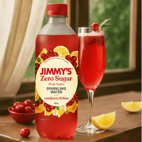Buy Jimmy's Zero Sugar Cranberry Lime 600ml Online (600 ml x 4) At