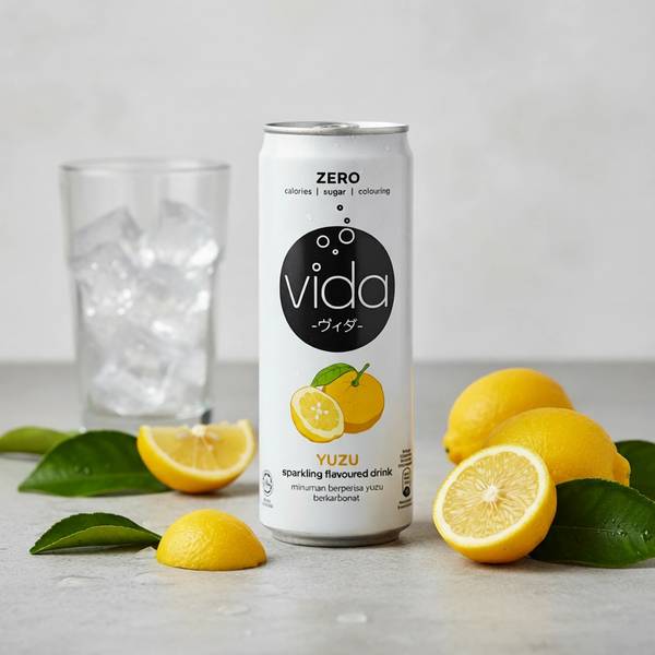 Buy VIDA Zero Calorie Yuzu Flavoured Sparkling Drink Online (325