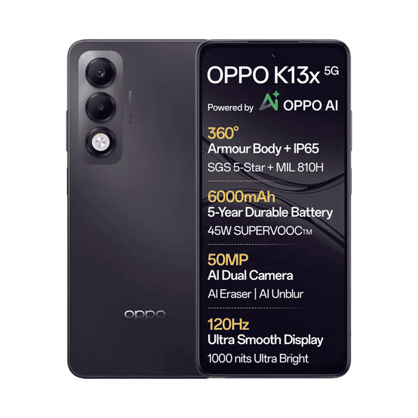 Buy OPPO K13x | 4 GB RAM & 128 GB Storage | 6000 mAh Battery | 50
