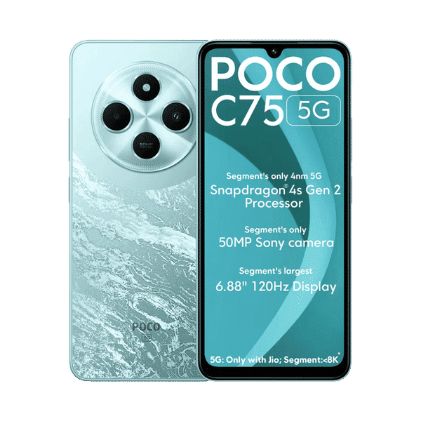 Buy POCO C75 | 4 GB RAM & 64 GB Storage | 5160 mAh Battery | 50 MP