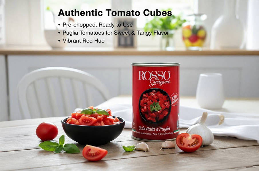 Buy Rosso Chopped Tomatoes Cubettata Di Puglia Online () At Best Price