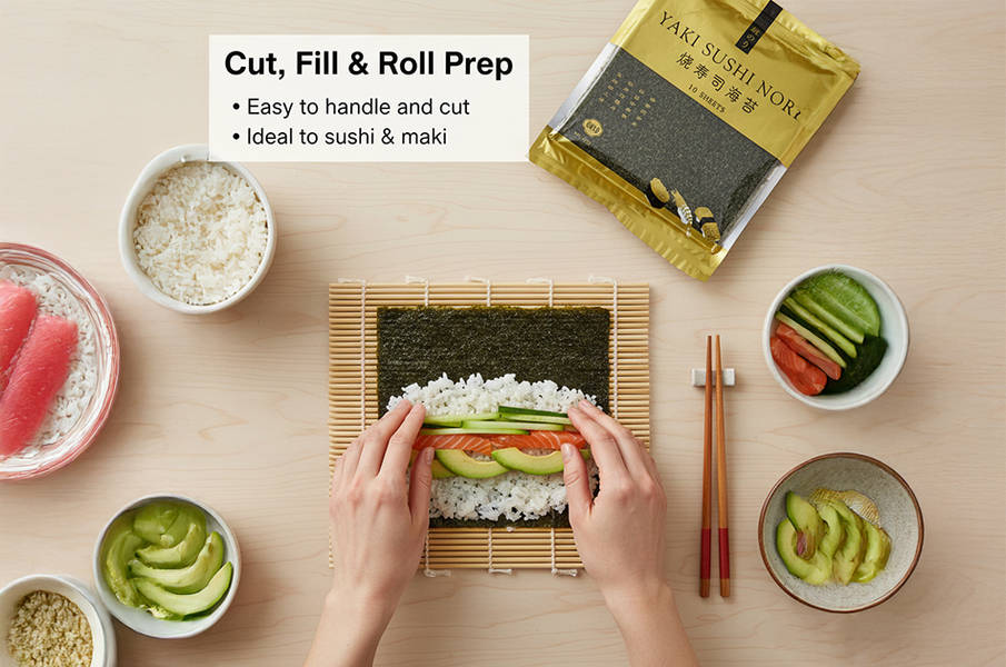 Buy Gold Frist Choice Yaki Sushi Nori 10Sheet 1P Online () At Best