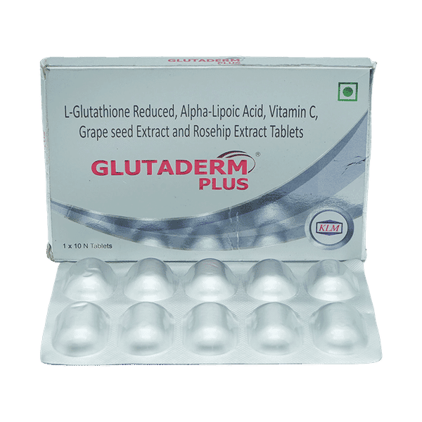 Buy Glutaderm Plus Strip Of 10 Tablets Online () At Best Price