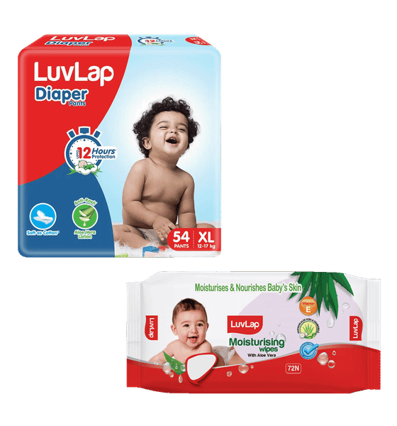 Buy LuvLap Pant Diaper XL Luvlap Baby Skincare Wipes Aloe Vera