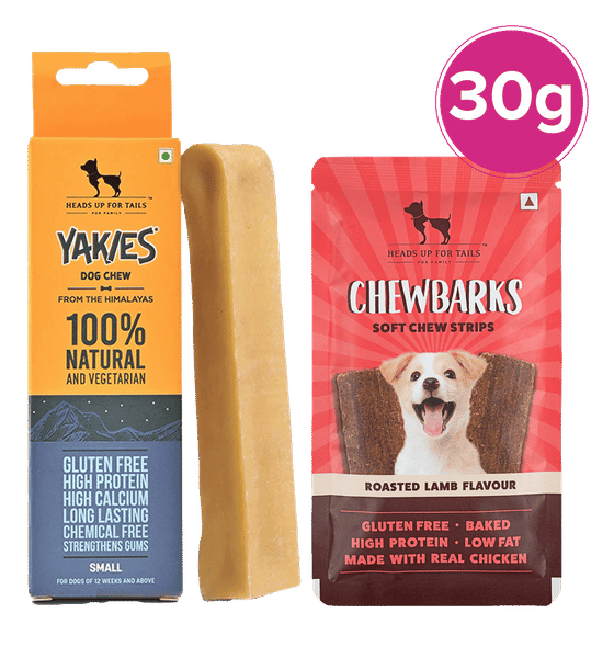 HUFT Yakies Organic Dog Chew Bone Chewbarks Roasted Lamb Soft Chew Strips  Treat For Dogs - Main Image