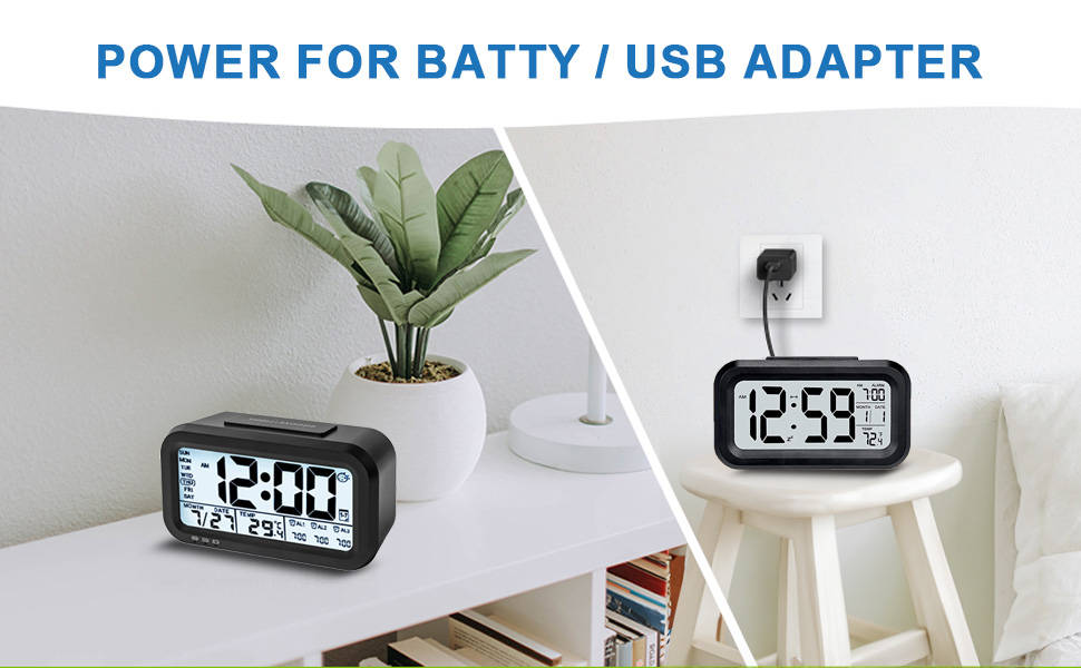 Pluggable Clock Buy UrbanFix Plastic USB Rechargeable Digital Clock (Medium, Black ...