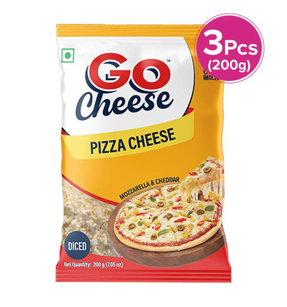 Go Cheese Pizza Cheese Mozzarella Cheddar Diced